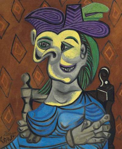 Mujer sentada, vestido azul, de Picasso, vendida por 41 millones