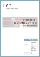 D09.01. Organizacin de Eventos Culturales  Planificacin y Protocolo.